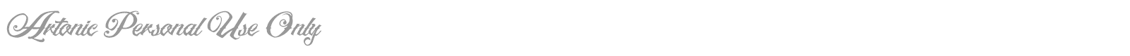 Artonic font preview
